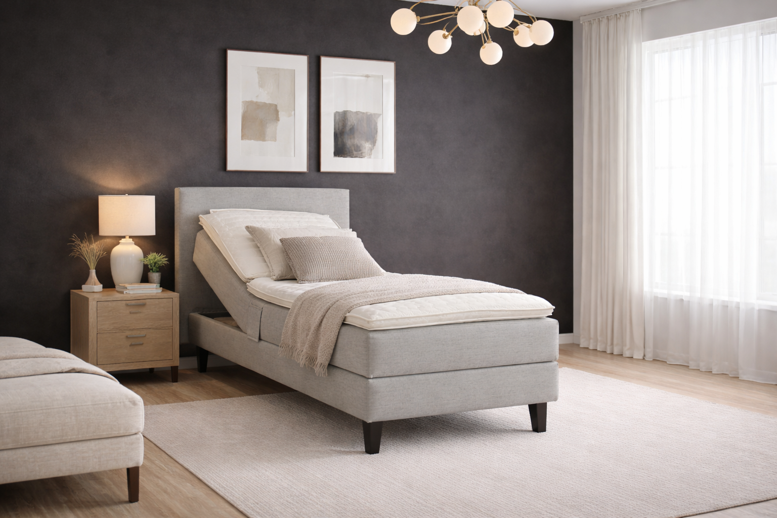 Scandic Pocket 7-vyöhykkeinen moottorisänky 80x200