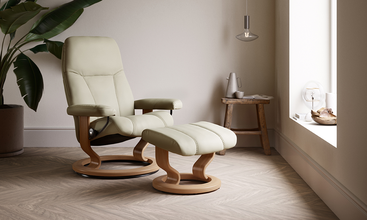 Stressless® Consul (M) nojatuoli + rahi
